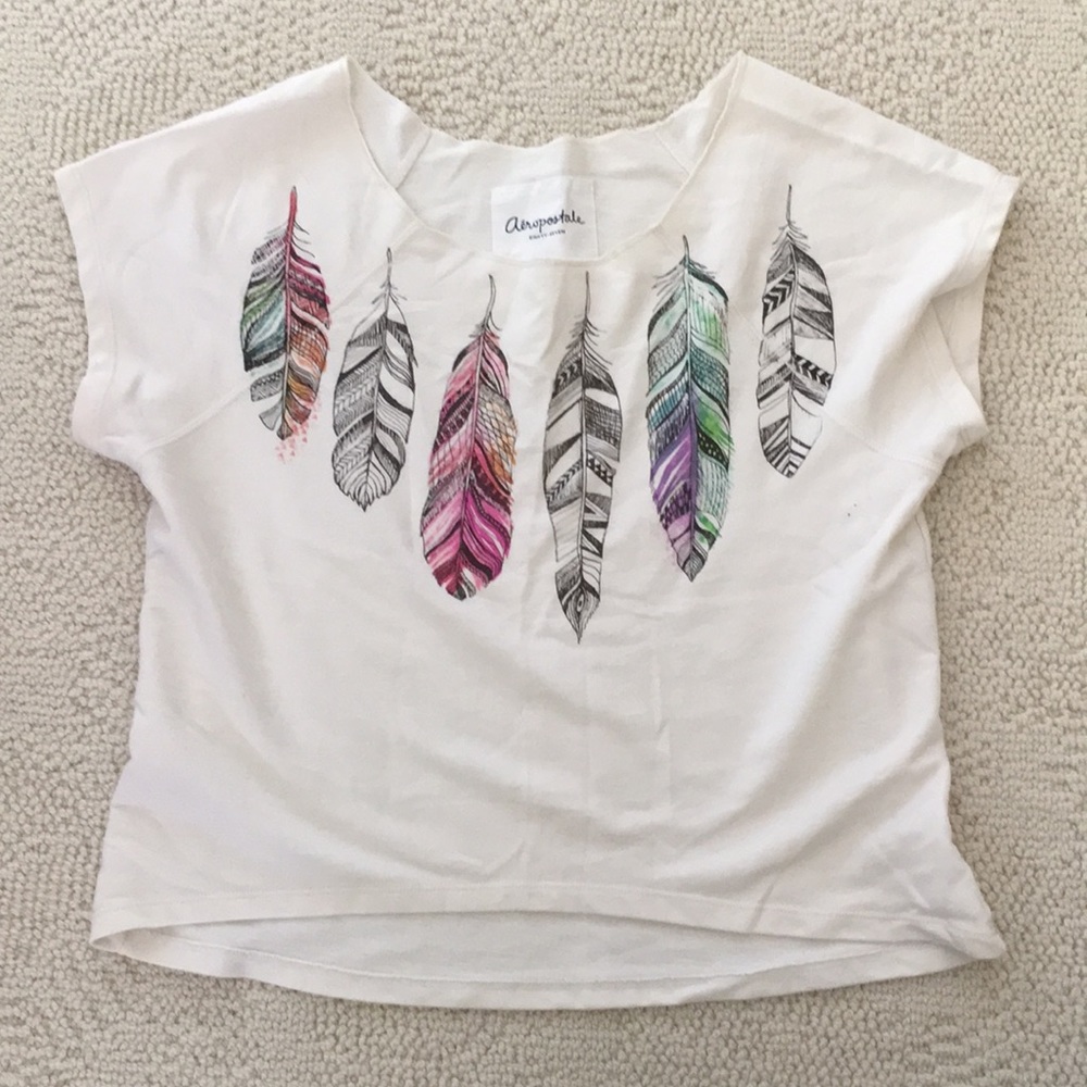 Aéropostale boxy scoop neck top